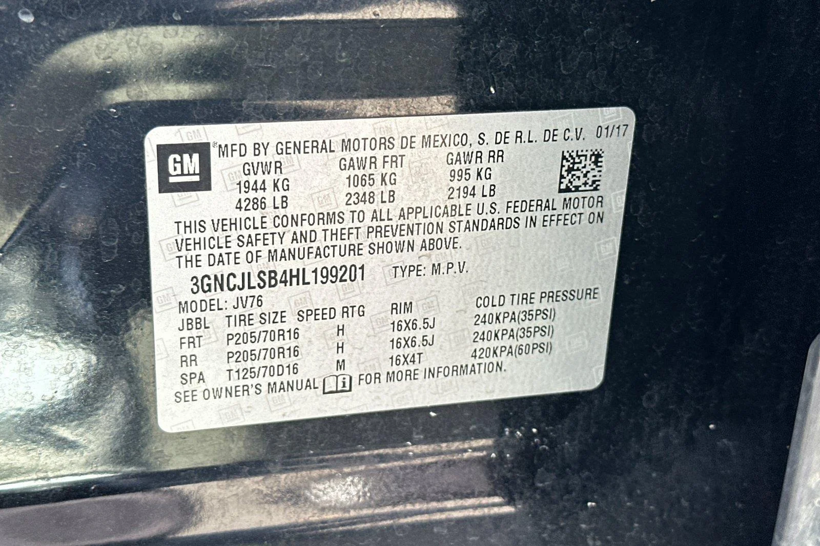 Used 2017 Mosaic Black Metallic Chevrolet LT image 28