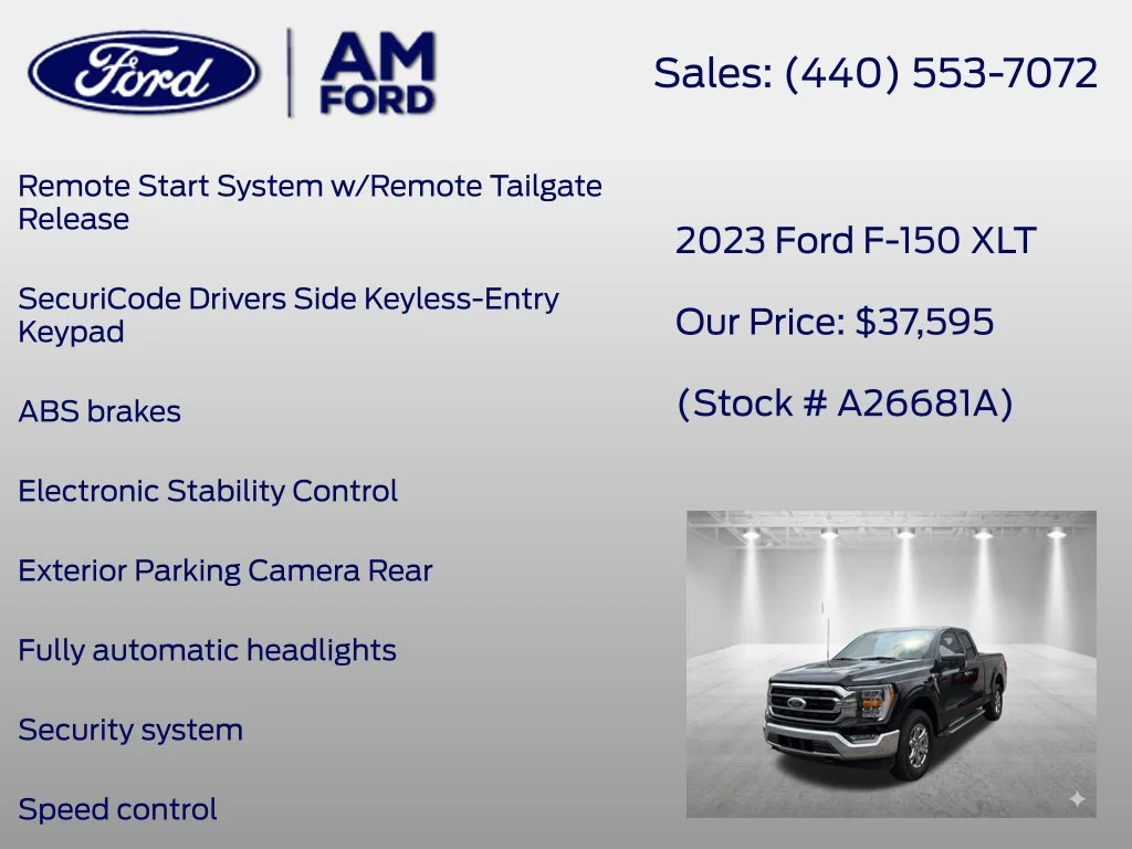 Used 2023 Black Metallic Ford XLT image 33