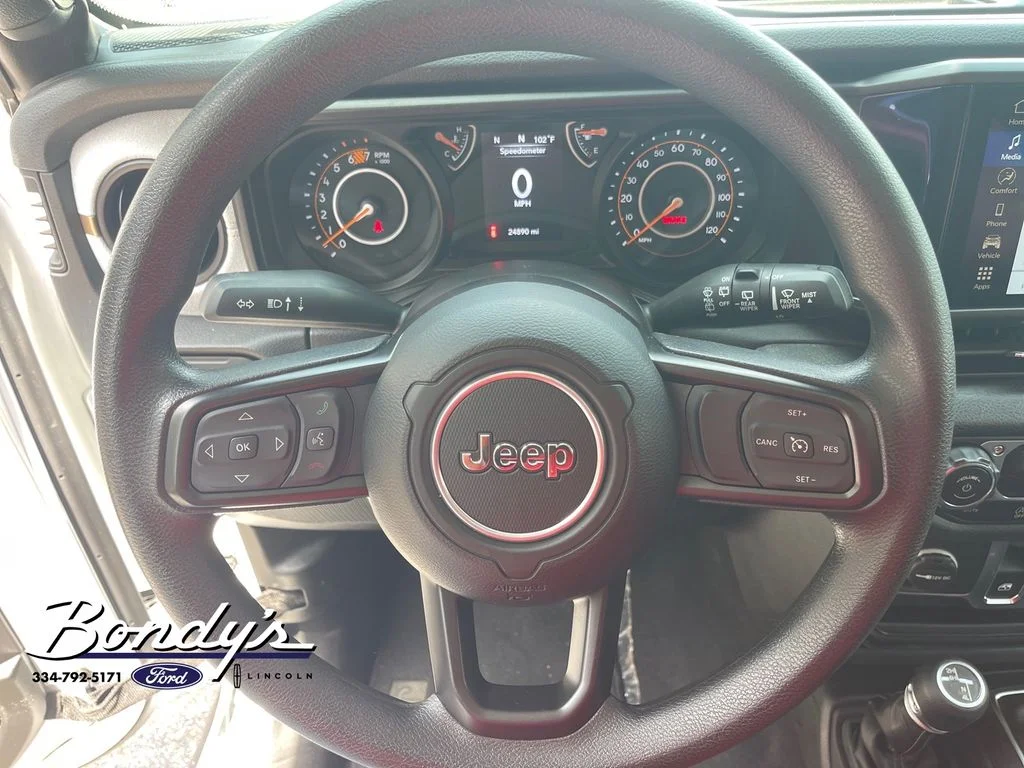 Used 2025 Bright White Clearcoat Jeep Sport image 7