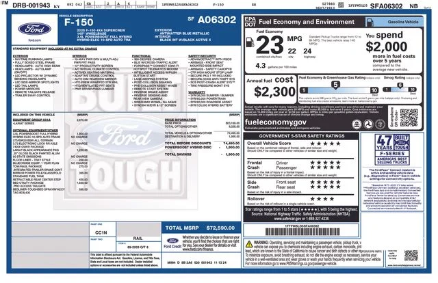 Certified Used 2025 Antimatter Blue Metallic Ford Lariat image 41