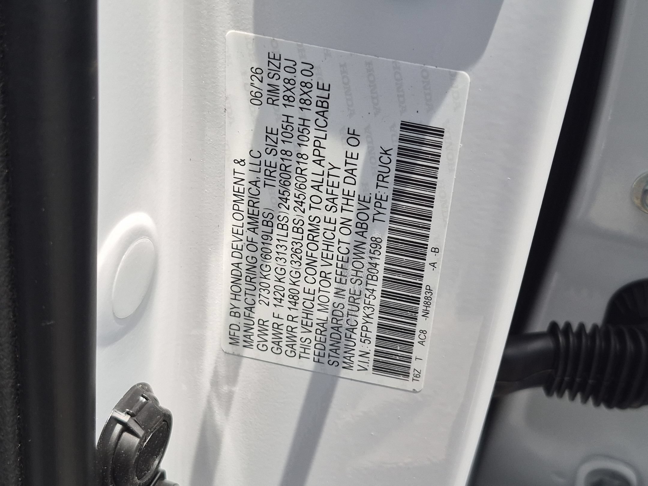 New 2026 Platinum White Pearl Honda RTL image 16
