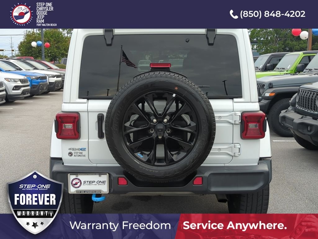 Used 2022 White Jeep Unlimited Sahara 4xe image 5