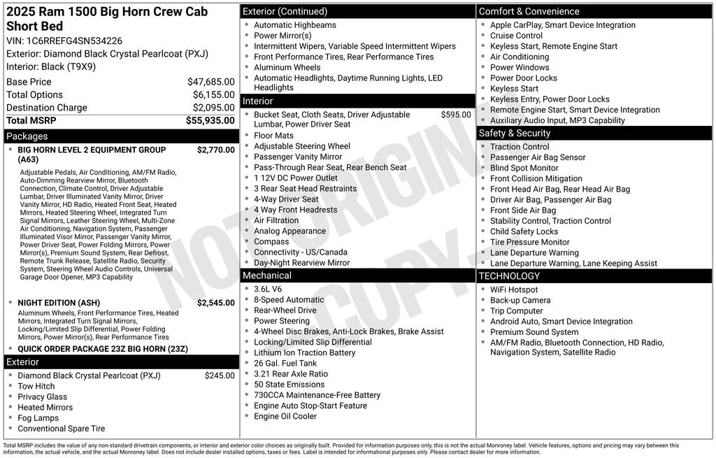 Used 2025 Black Ram Big Horn/Lone Star image 9