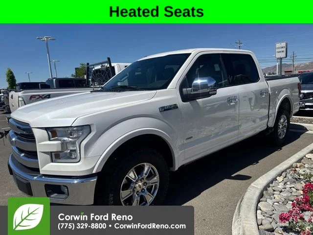 Used 2015 White Platinum Clearcoat Metallic Ford Lariat image 3