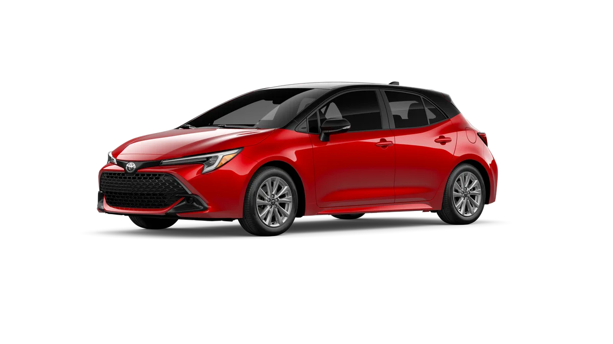 New 2027 Finish Line Red with Black roof Toyota SE image 2