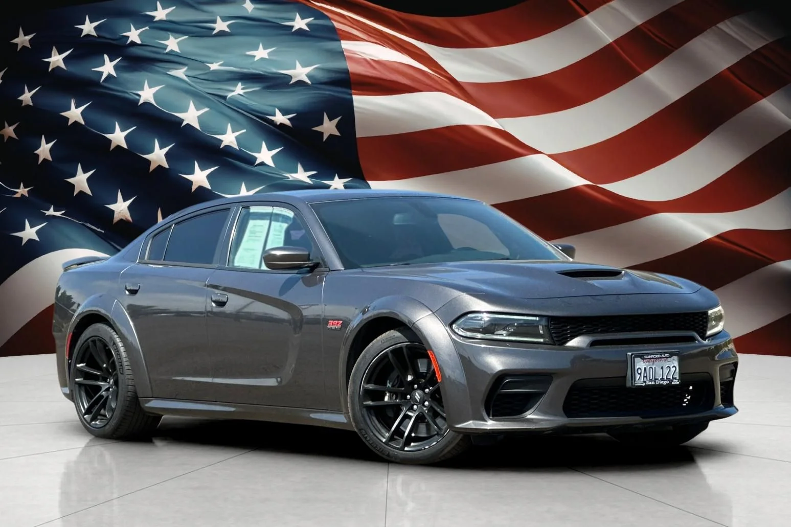 Used 2022 Gray Dodge R/T Scat Pack Widebody image 1