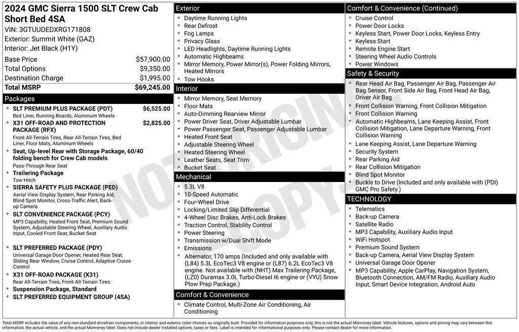 Certified Used 2024 Summit White GMC SLT image 2