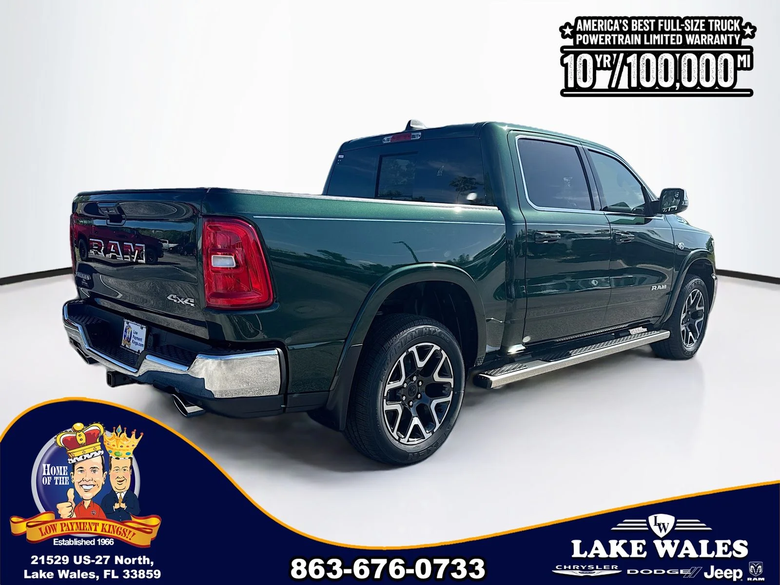 New 2026 Serrano-Green Metallic Exterior Paint RAM Laramie image 6