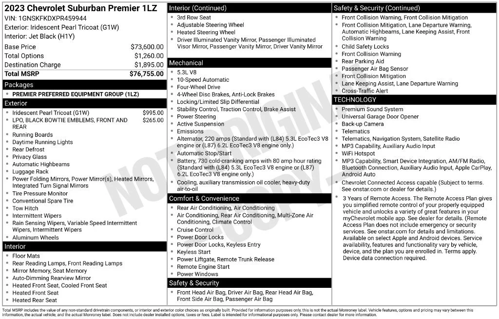 Used 2023 IRIDESCENT PEARL TRICOAT Chevrolet Premier image 10