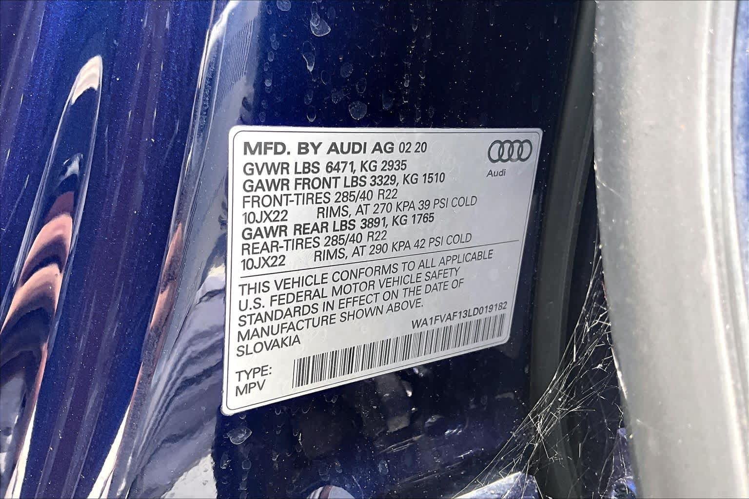 Used 2020 Navarra Blue Metallic Audi Prestige image 35