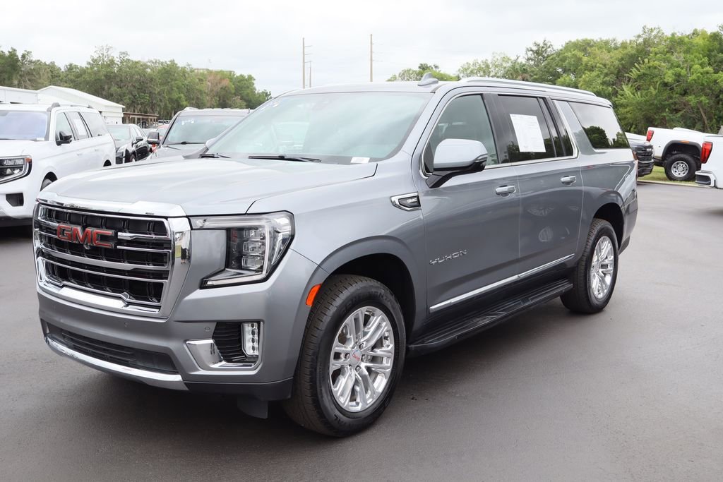 Used 2021 SATIN STEEL METALLIC GMC SLT image 5