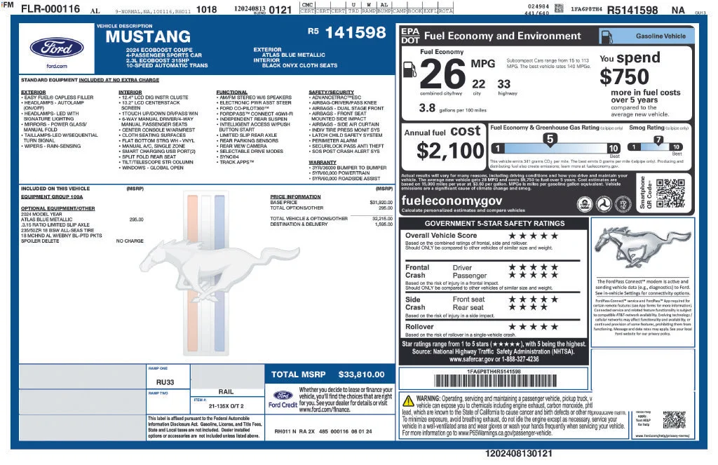 Used 2024 Blue Ford EcoBoost image 13