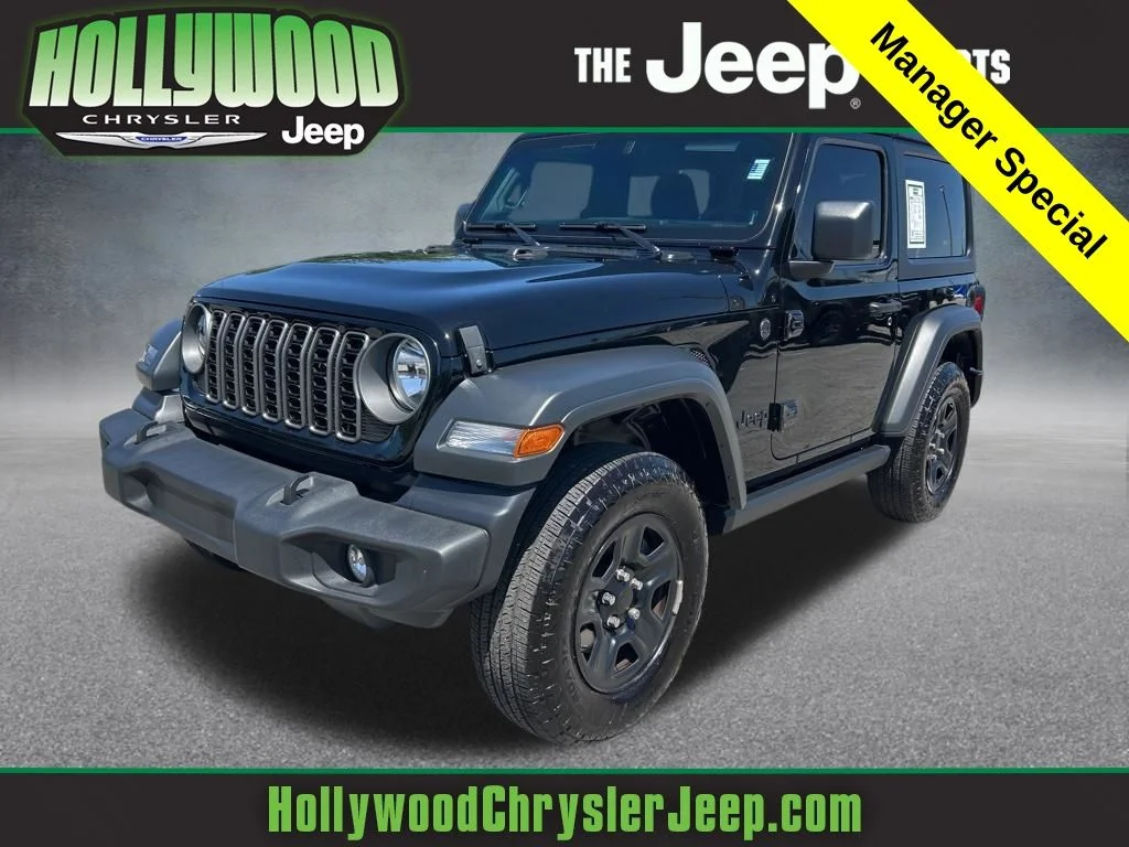 Certified Used 2025 Black Jeep Sport image 1