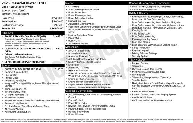 New 2026 Black Chevrolet 3LT image 26