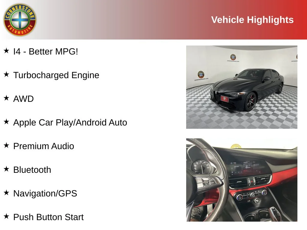 Used 2021 Alfa Romeo Giulia Ti Sport with VIN ZARFANBN7M7648287 for sale in Elk River, Minnesota