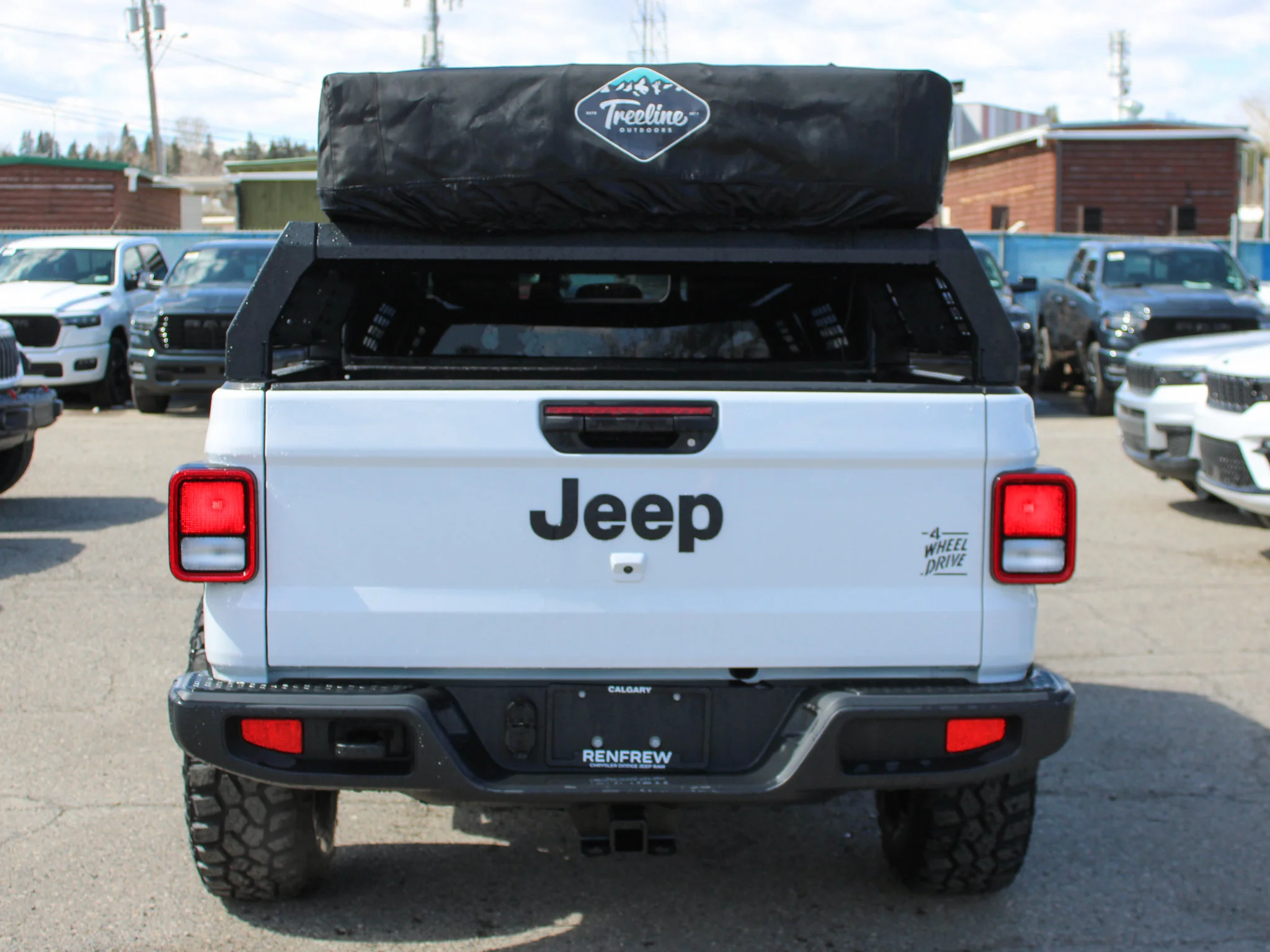New 2026 White Jeep Willys*, Black Rhino Wheels, 33 Inch Tires, Treeline Outdoors Rooftop Tent image 5