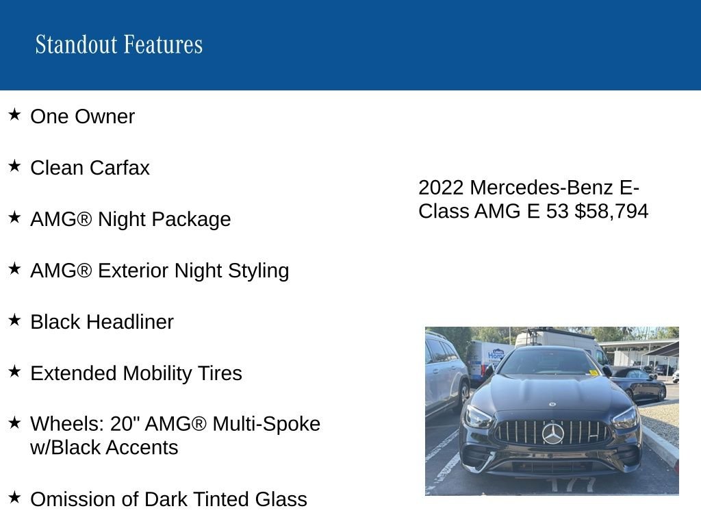 Certified Used 2022 Black Mercedes-Benz E 53 AMG® image 9