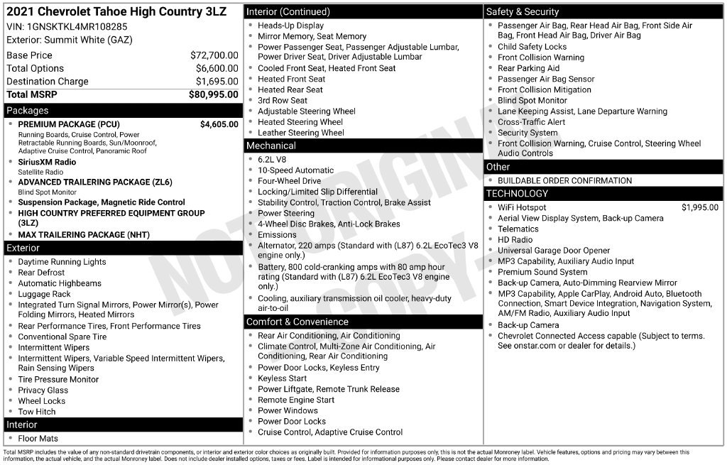 Used 2021 White Chevrolet High Country image 28