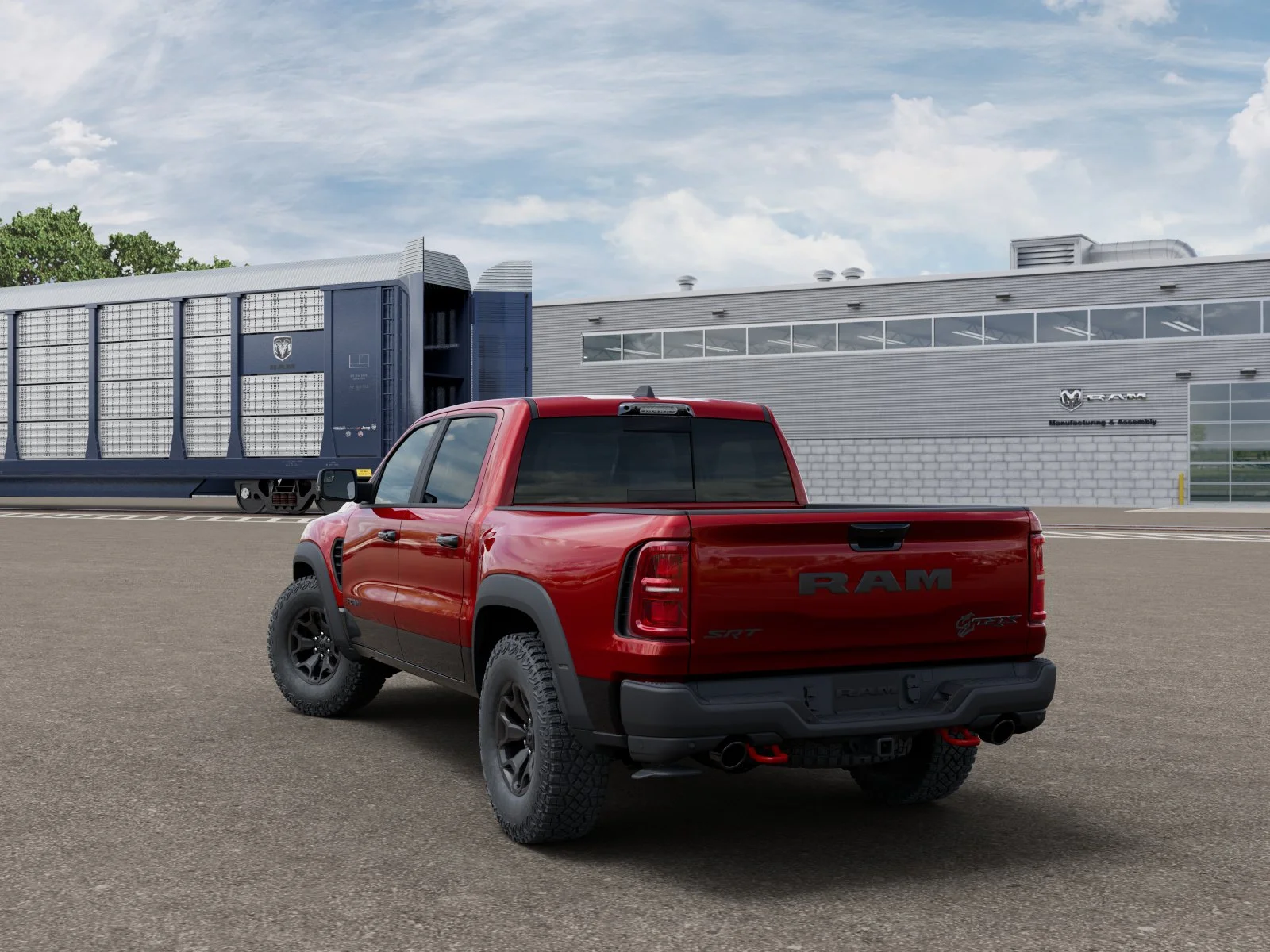 New 2027 Molten Red Pearl-Coat Exterior Paint RAM TRX image 3