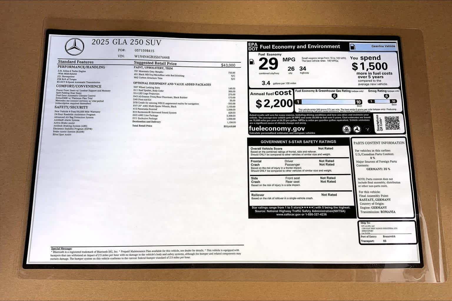 New 2025 Mountain Grey Metallic Mercedes-Benz GLA 250 image 16
