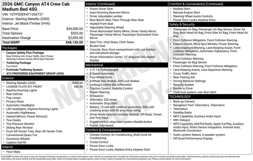 New 2026 Sterling Metallic GMC AT4 image 4