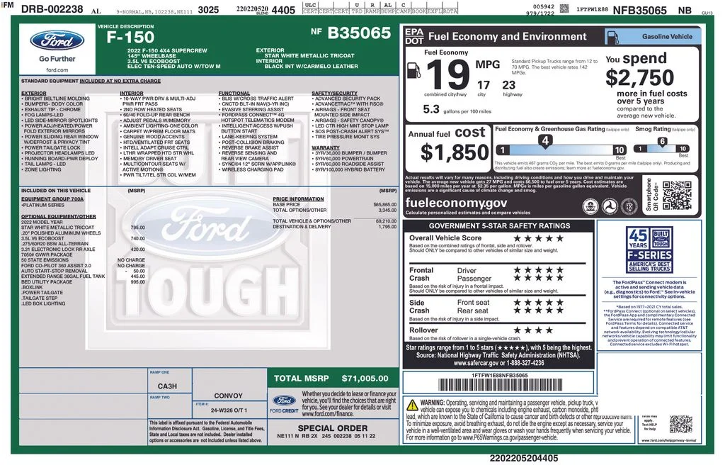 Certified Used 2022 White Ford Platinum image 4