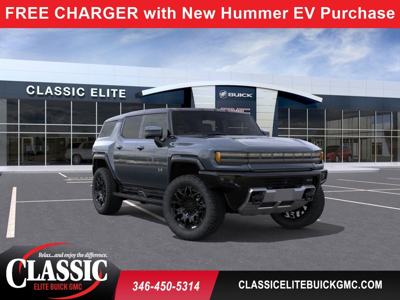 Gray (Graphite Blue Metallic) 2026 GMC Hummer EV SUV 2X AWD SUV / Crossover All-Wheel Drive 1-Speed Automatic