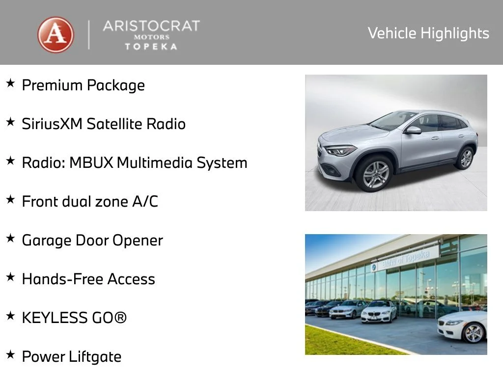 Used 2021 Mercedes-Benz GLA GLA250 with VIN W1N4N4GB2MJ260006 for sale in Kansas City
