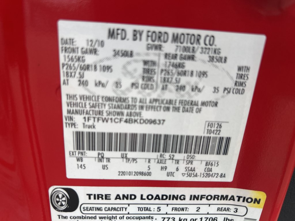 Used 2011 Race Red Ford XLT image 6