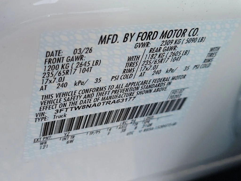 New 2026 Oxford White Ford Tremor® image 35