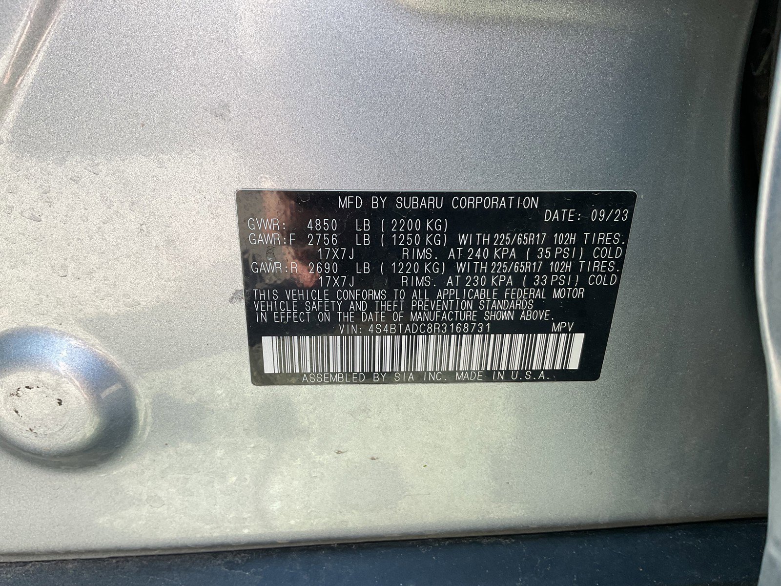 Used 2024 Moondust Blue Subaru Premium image 33