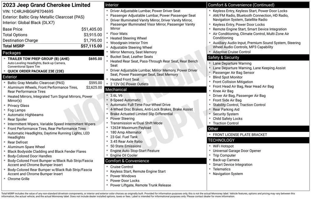 Used 2023 Gray Metallic Jeep Limited image 4