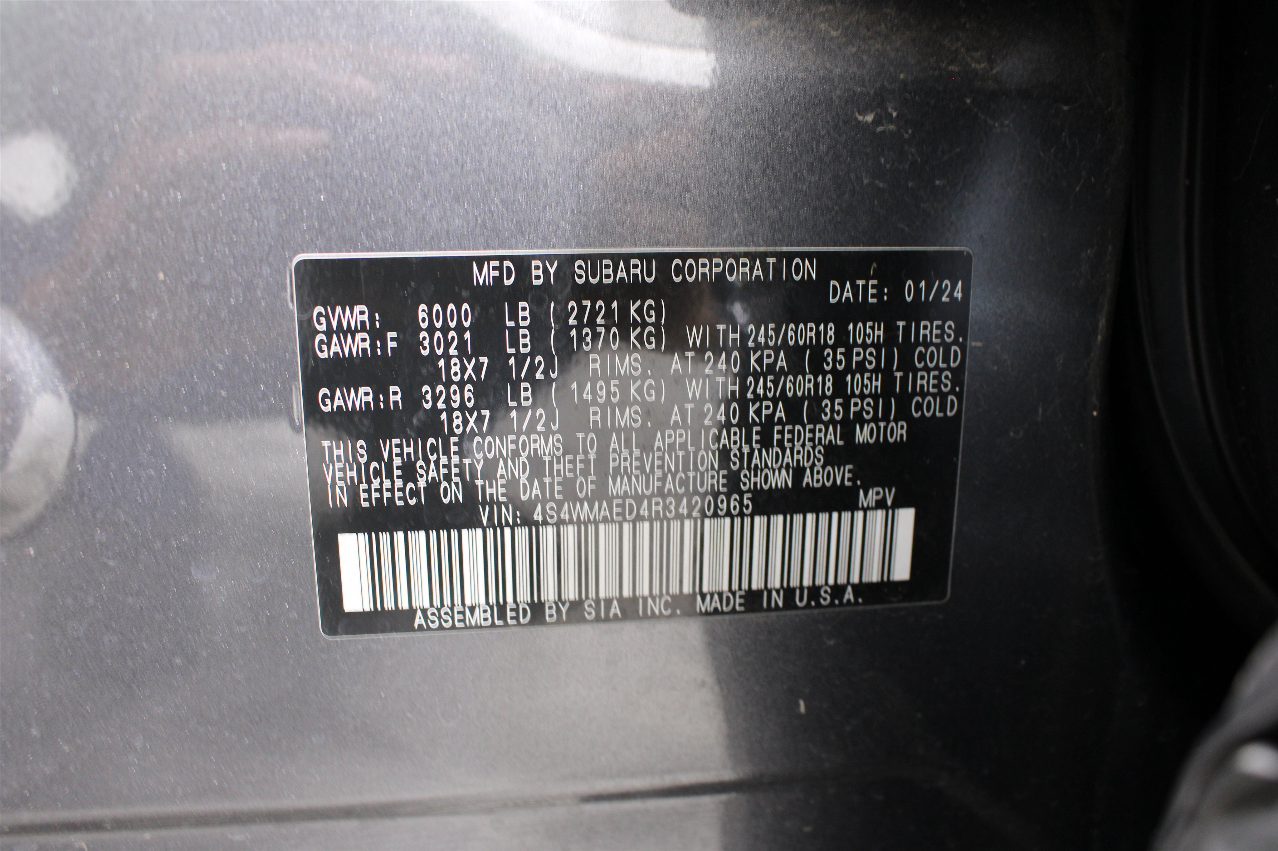 Used 2024 Magnetite Gray Metallic Subaru Premium image 38
