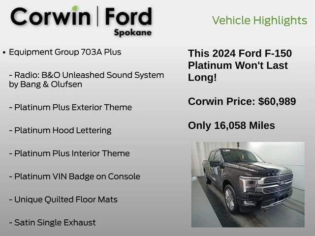 Used 2024 Black Ford Platinum image 5
