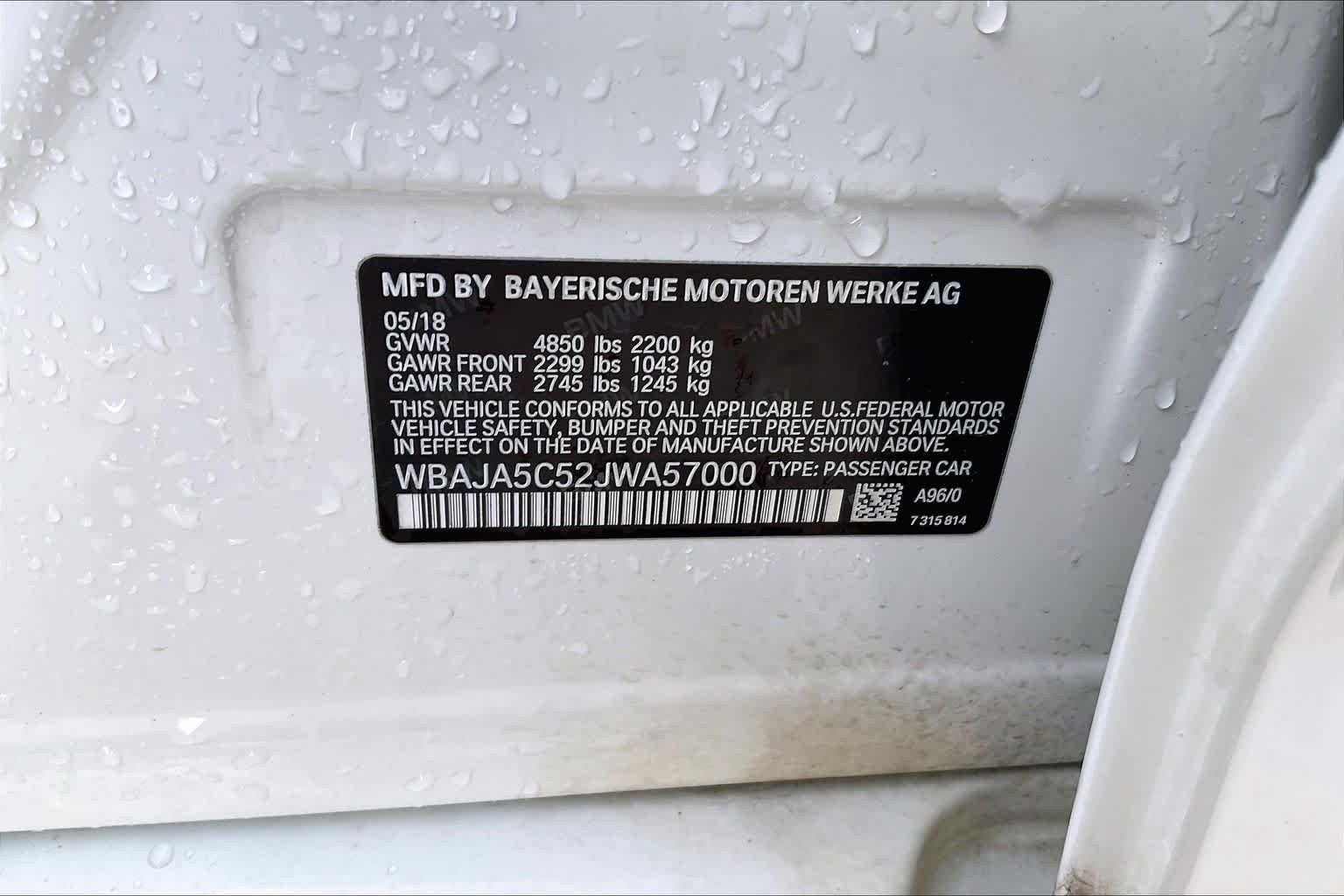 Used 2018 Mineral White Metallic BMW 530i image 33