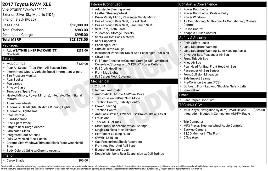 Used 2017 Silver Toyota XLE image 4