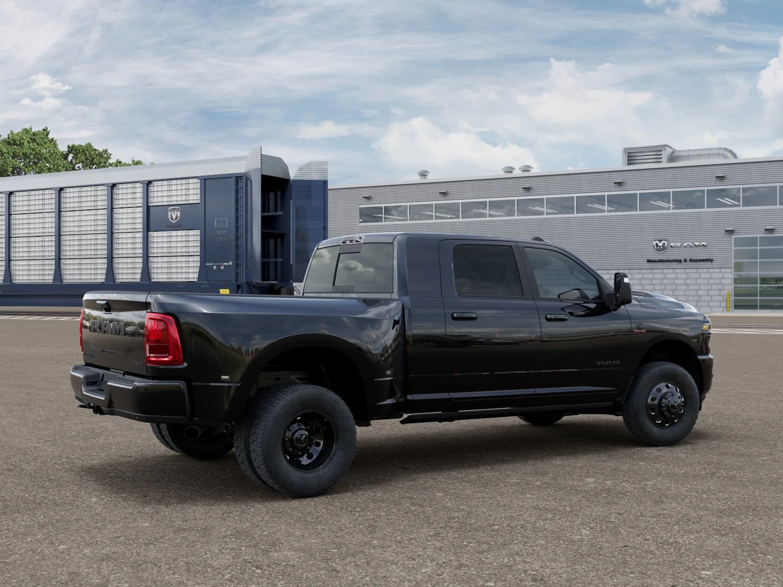 New 2026 Diamond Black Crystal Pearl-Coat Exterior Paint RAM Laramie image 2