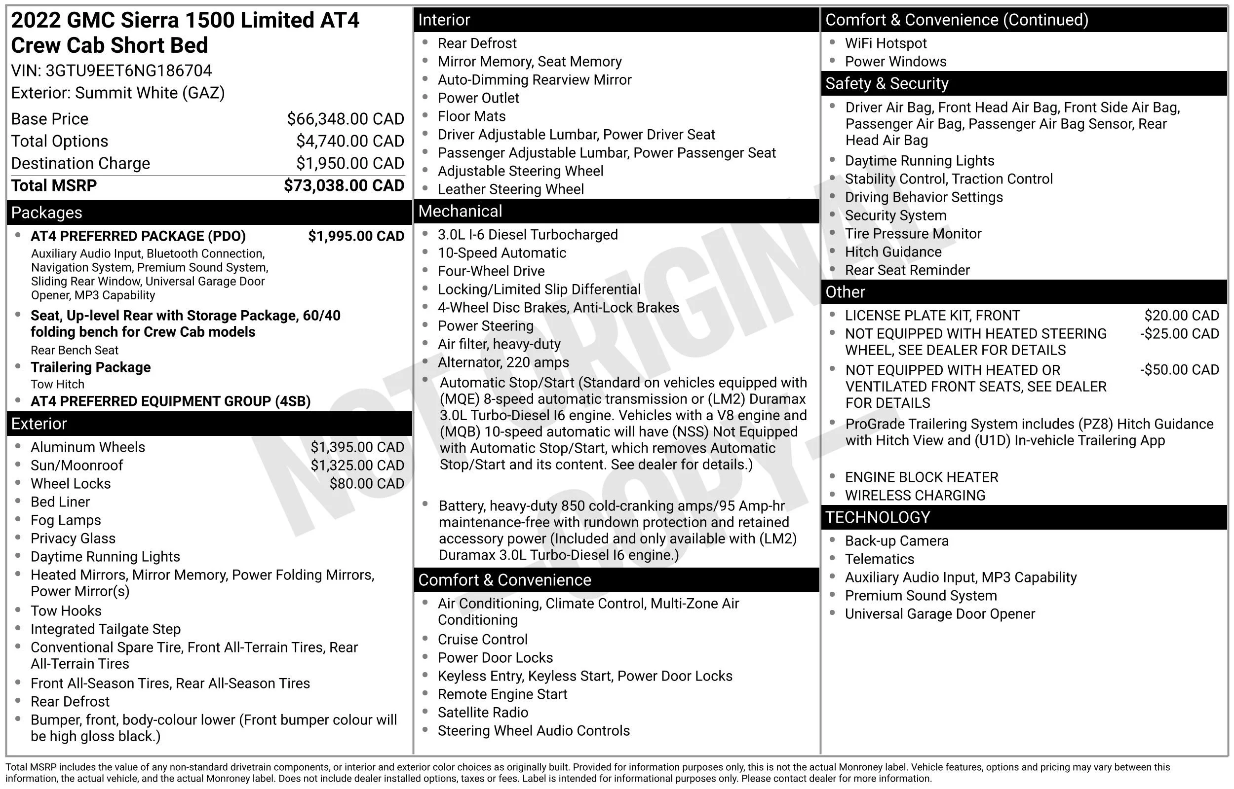 Used 2022 Summit White GMC AT4 image 44