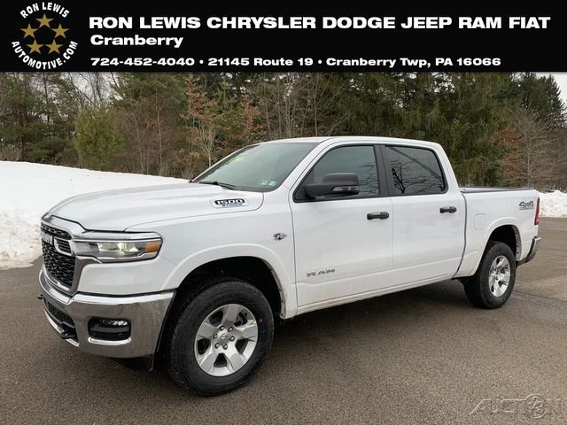 Bright White Clearcoat 2026 RAM 1500 Big Horn Crew Cab 4WD Pickup Truck Four-Wheel Drive