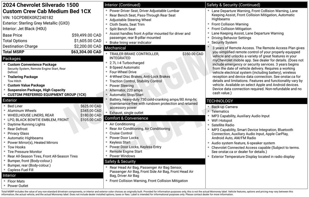 Used 2024 Gray Chevrolet Custom image 7