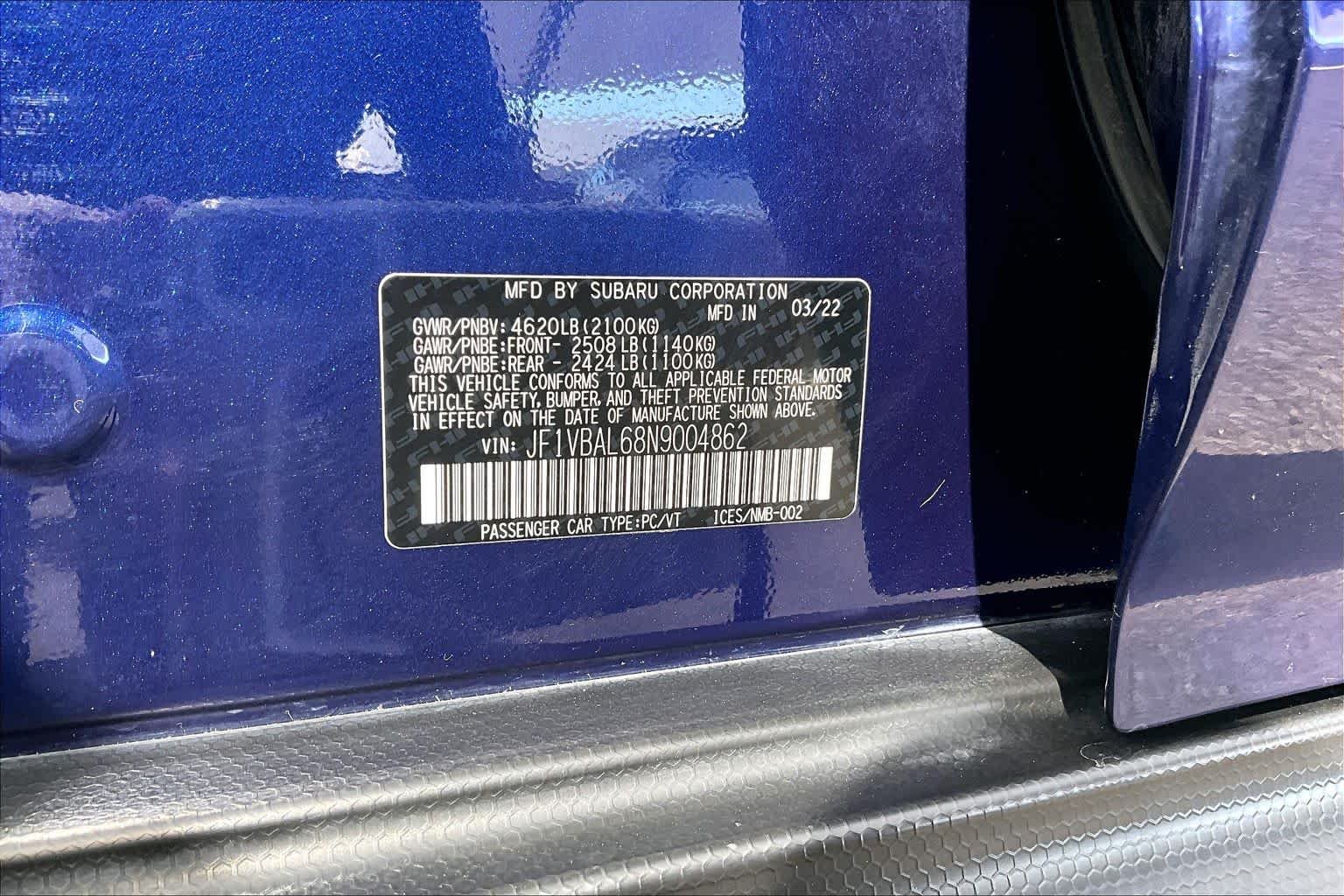 Used 2022 Sapphire Blue Subaru Limited image 33