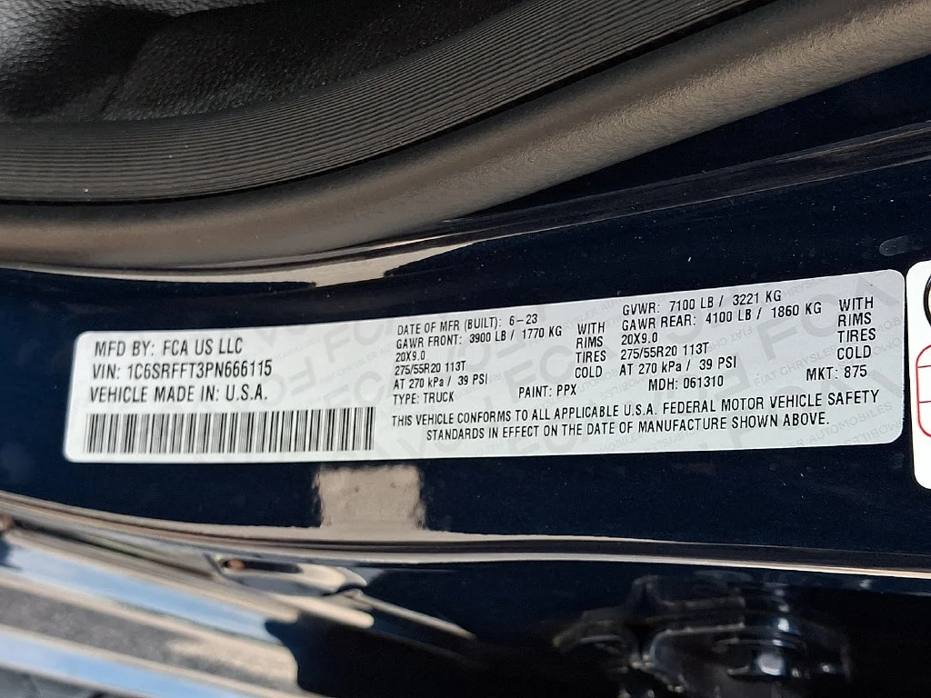 Used 2023 Patriot Blue Pearlcoat Ram Big Horn image 28