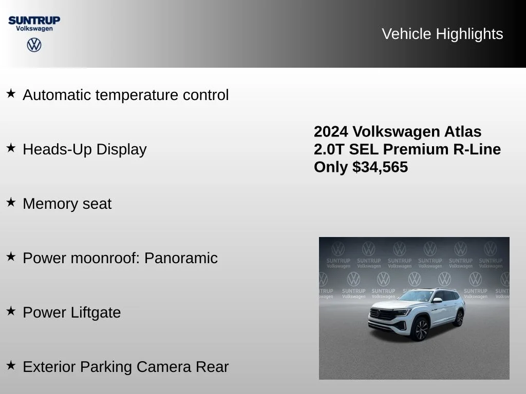 Used 2024 White Volkswagen 2.0T SEL Premium R-Line image 16