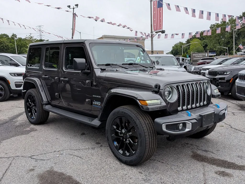Used 2023 Gray Jeep Sahara 4xe image 4