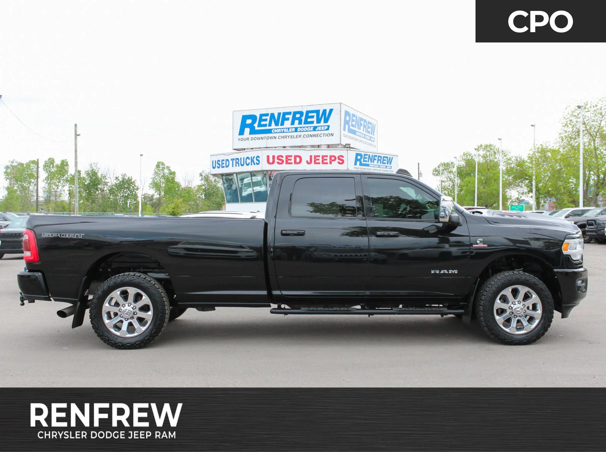Certified Used 2023 Black RAM Laramie * One Owner | 5th Wheel & Gooseneck | Rear Air Suspension | Diesel | Apple CarPlay | Sunroof image 1