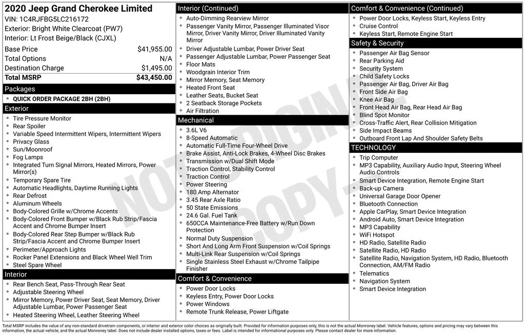 Used 2020 White Jeep Limited image 36