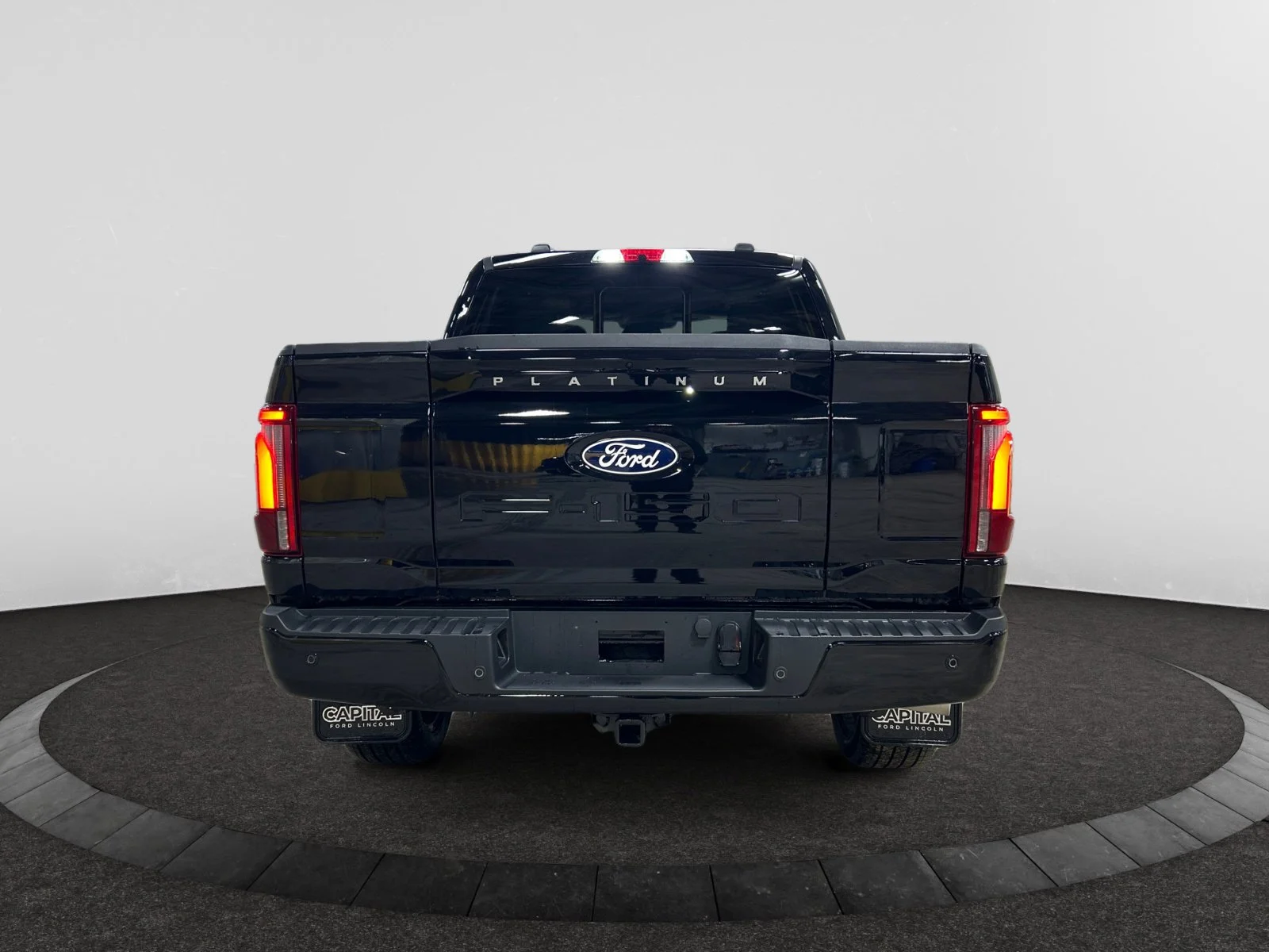 New 2026 Agate Black Metallic Ford Platinum* w/ hard fold tonneau cover image 4