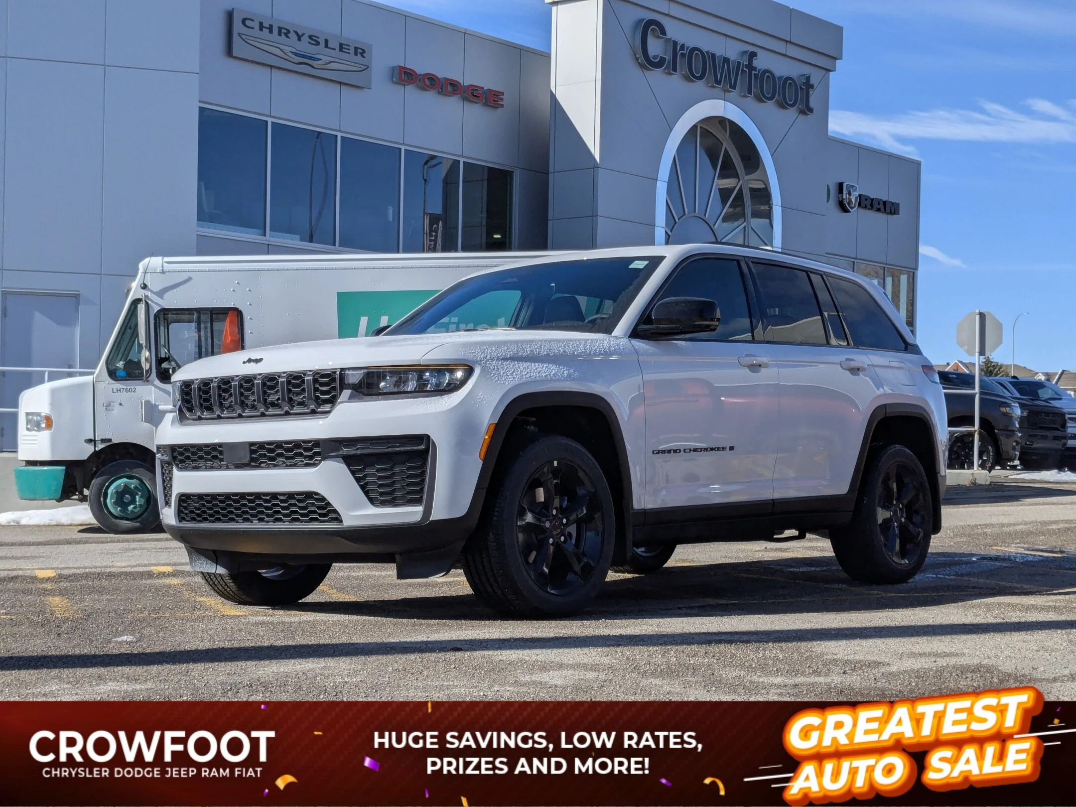 New 2026 White Jeep Altitude - - Power Sunroof - 20 Gloss Black Wheels - Capri Leatherette/Suede - Remote Start & More! image 1