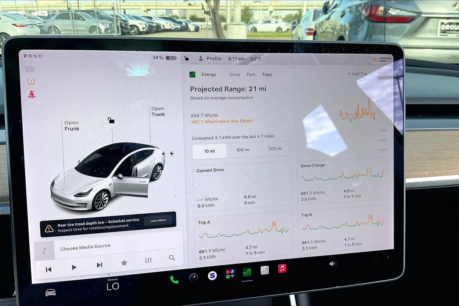 Used 2020 Pearl White Multi-Coat Tesla Standard Range image 22