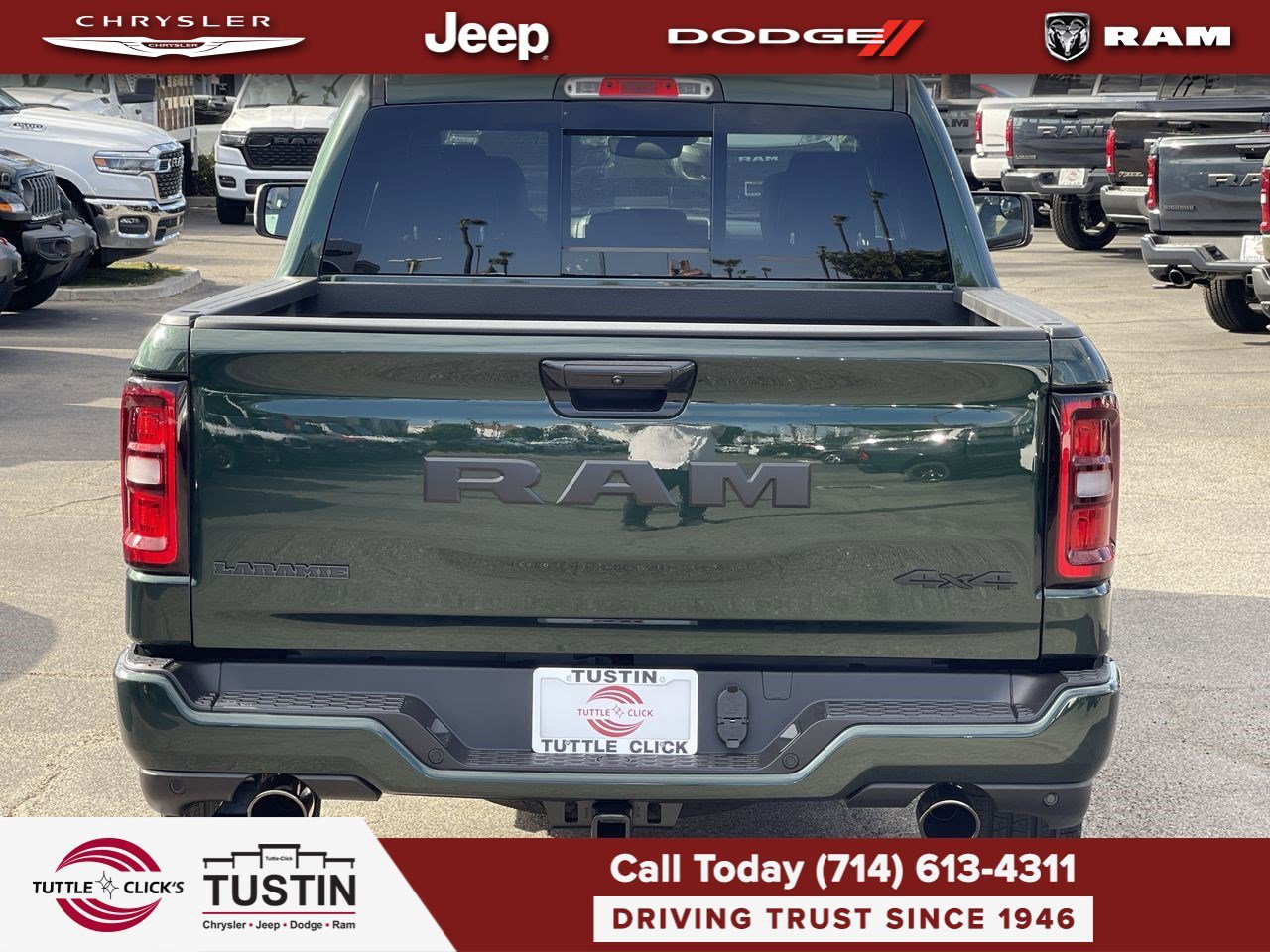 New 2026 Serrano-Green Metallic Exterior Paint RAM Laramie image 5